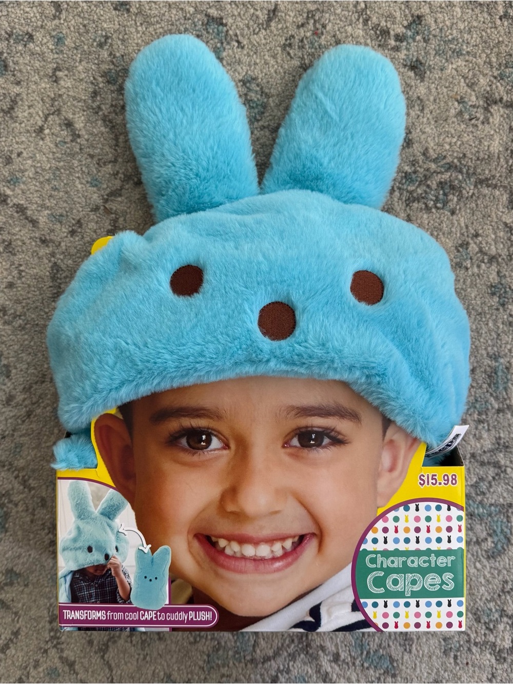 Blue Peep Bunny Character Cape